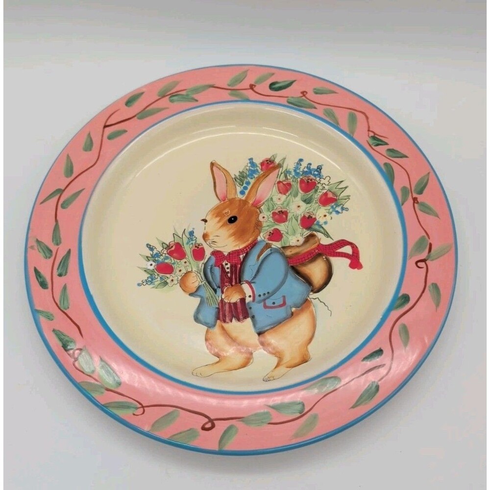 Susan Winget Certified International Easter Bunny Dinner Plate 11"